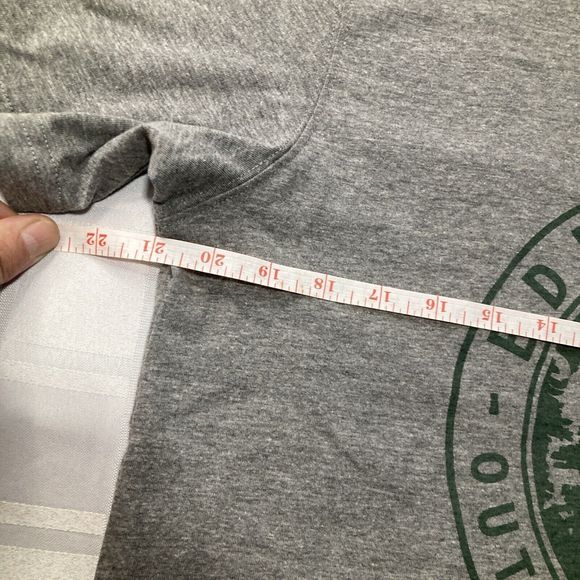 Eddie Bauer Mens Medium M Short Sleeve Crew Neck Lounge T Shirt Gray With Logo - Picture 5 of 11